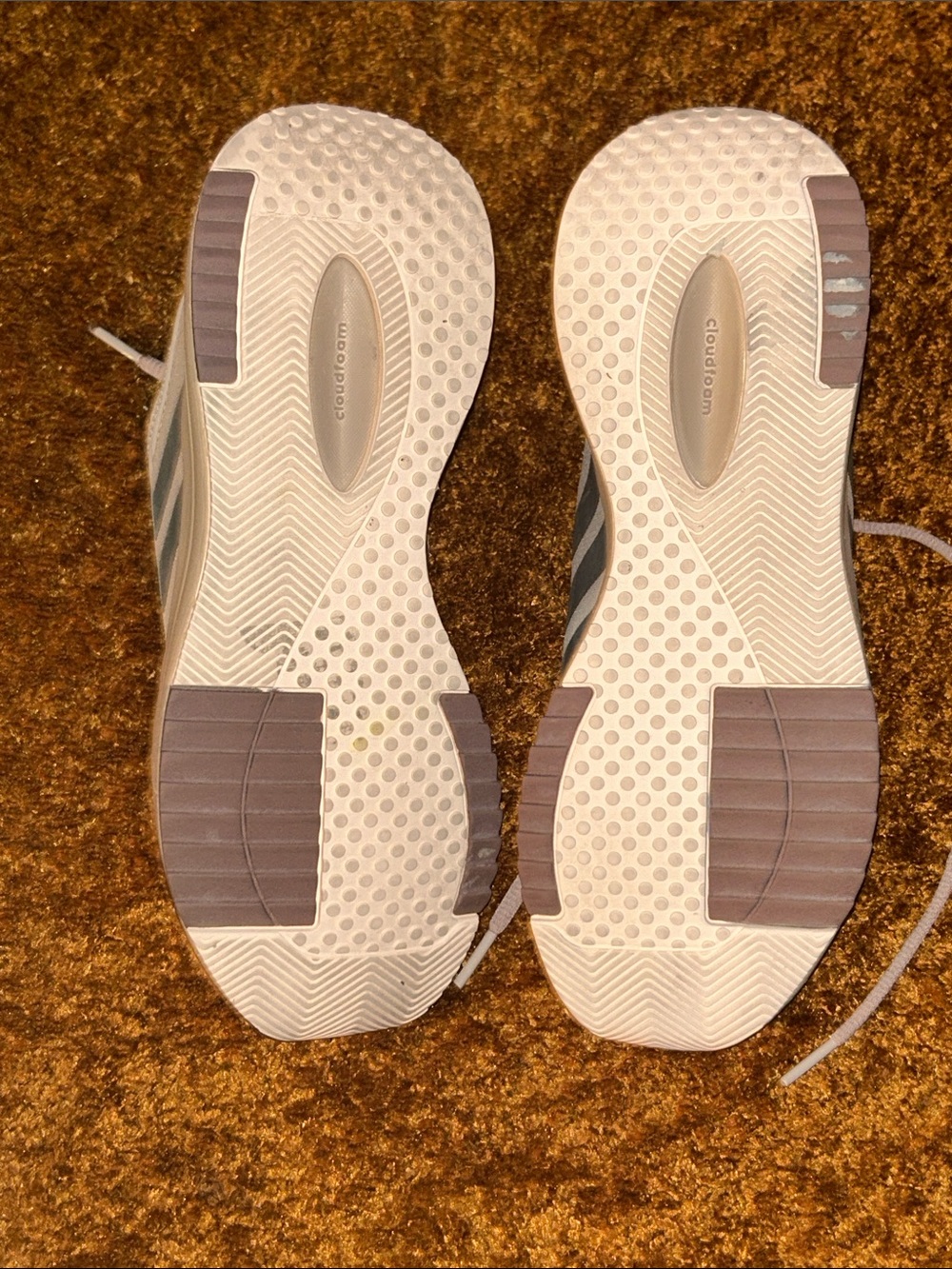 adidas Women’s Pale Pink Cloudfoam Lace-Up Sneakers - Picture 5 of 6